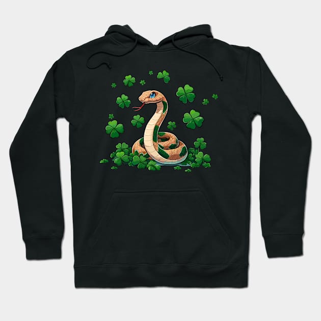 St. Patrick’s Day Shamrock Snake Hoodie by Ghost on Toast